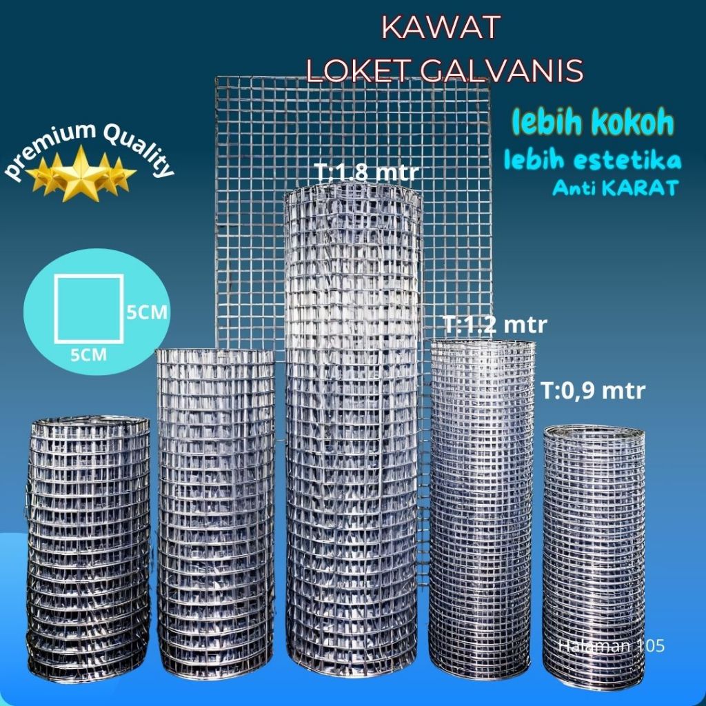 KAWAT LOKET GALVANIS TEBAL KAWAT 2MM ANTI KARAT KOKOH UNTUK PAGAR DAN KONTRUKSI HARGA MURAH