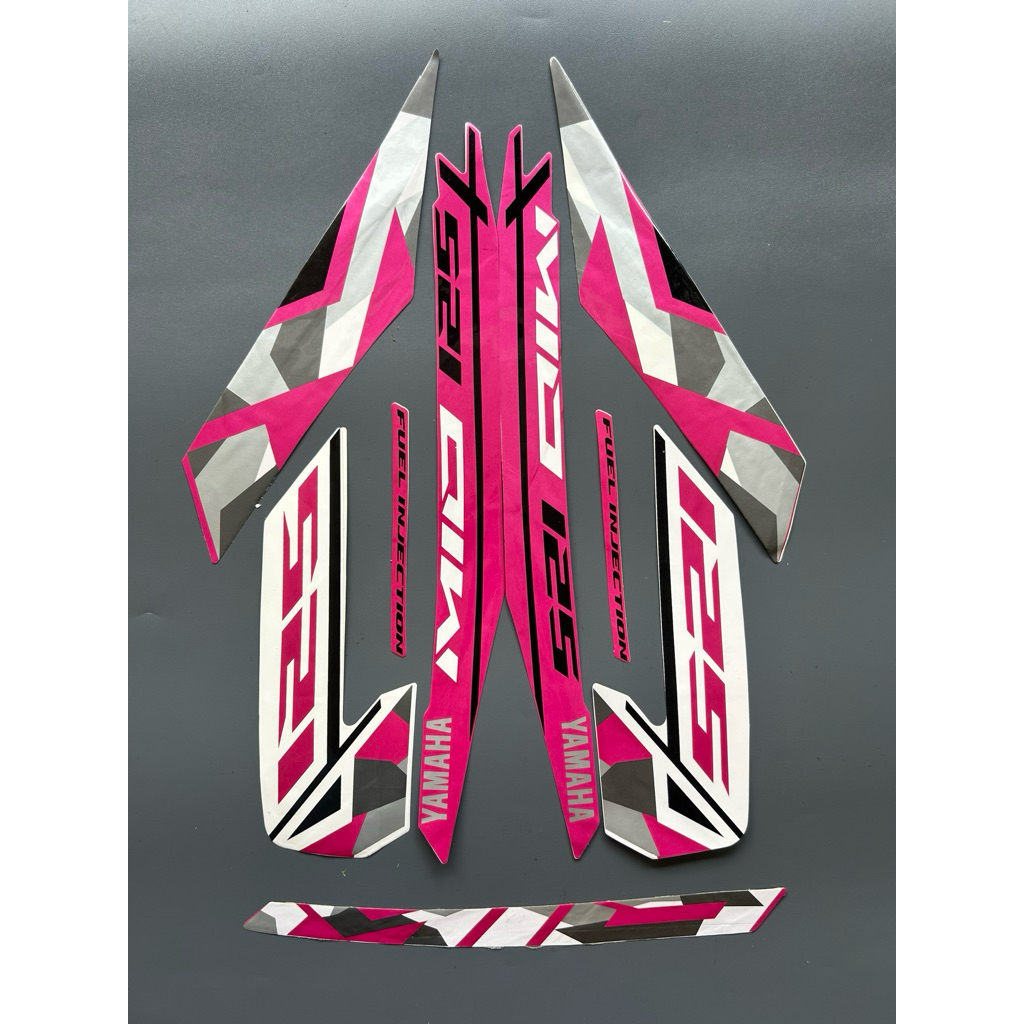 STRIPING STIKER MIO M3 2016 UNGU PINK MAGENTA PUTIH