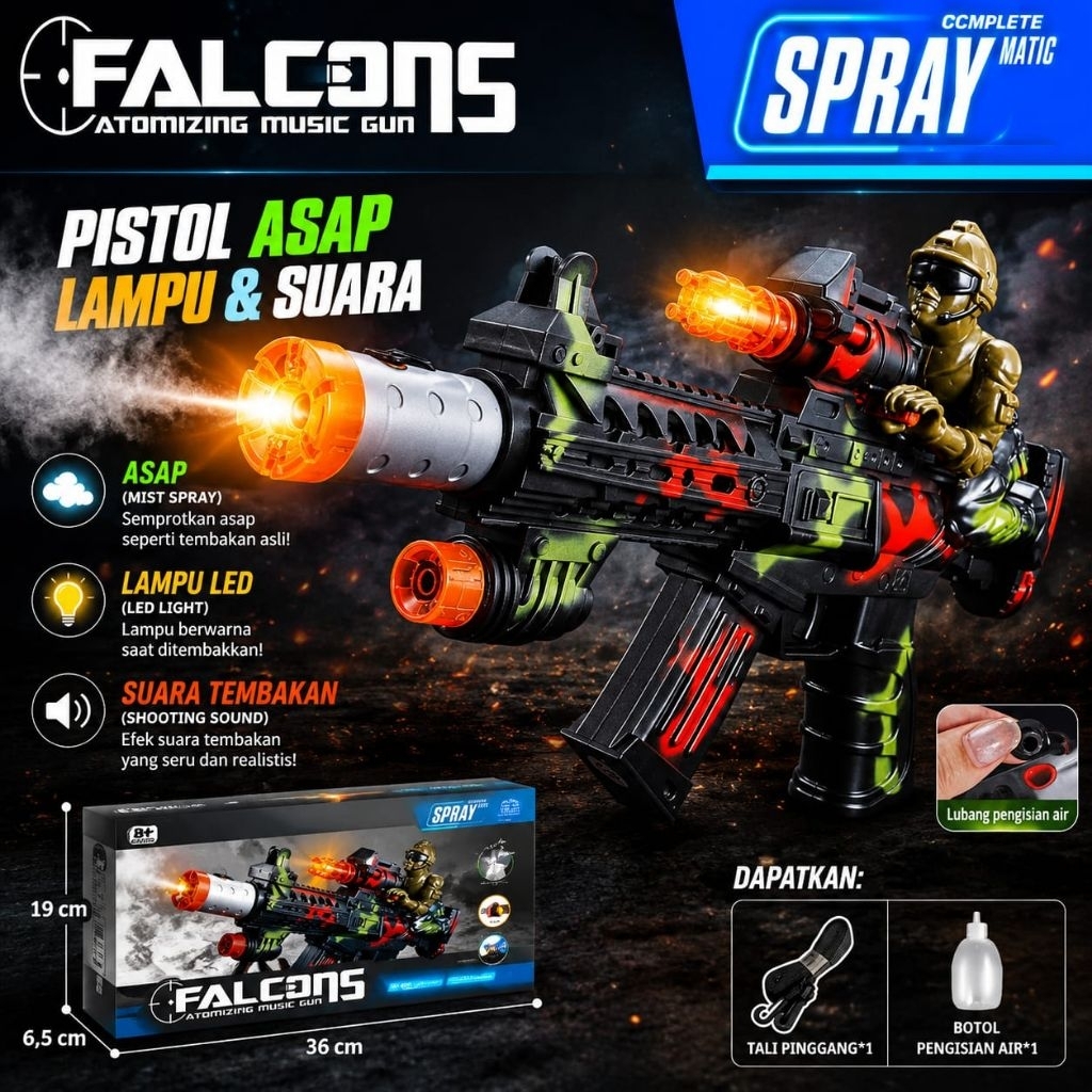 1151 Mainan Pistol / Mainan Pistol Berbunyi Dan Berdorong Ada Asapnya / Mainan Pistol Berbunyi dan B