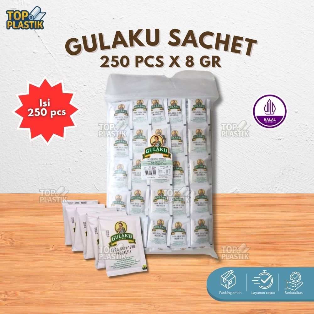 Gulaku GULA PASIR Sachet 8 gram ( 250 sachet)