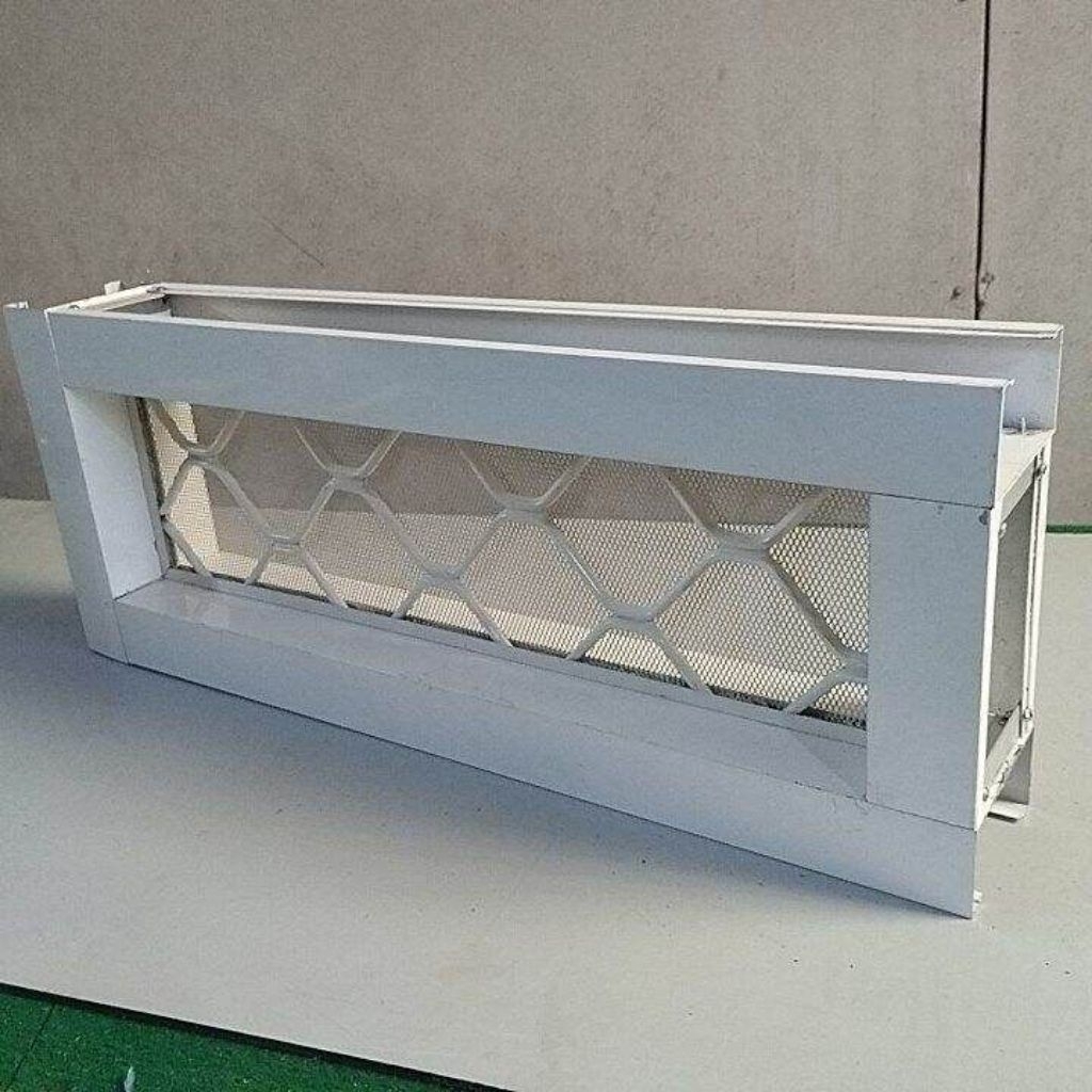 Loster jendela aluminium inkalum 20cm x 60cm putih kasanyamuk + teralis