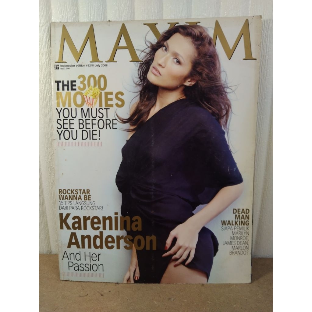 Majalah MAXIM cover KARENINA ANDERSON edisi Juli 2008 no.32