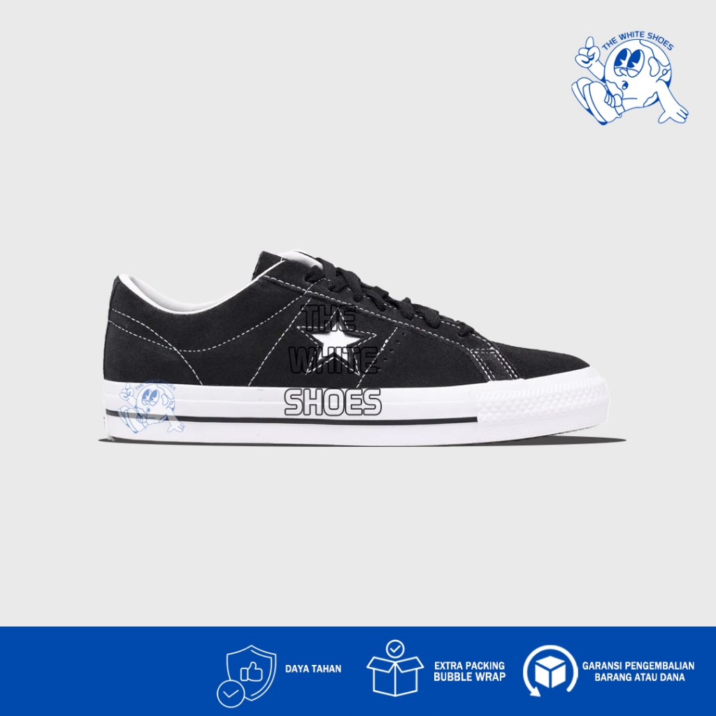 Sepatu Converse One Star Suede Black Low