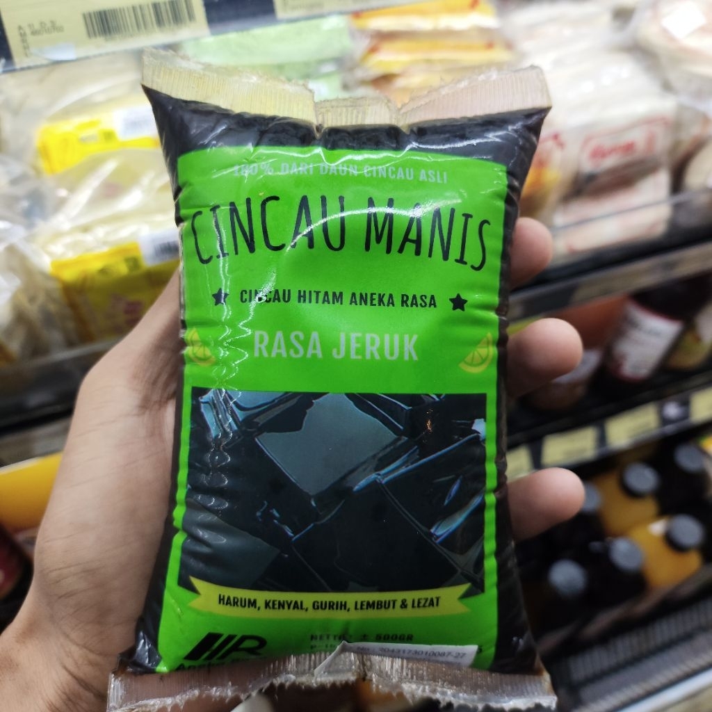 Cincau hitam manis rasa jeruk 100% dari daun cincau asli 500g