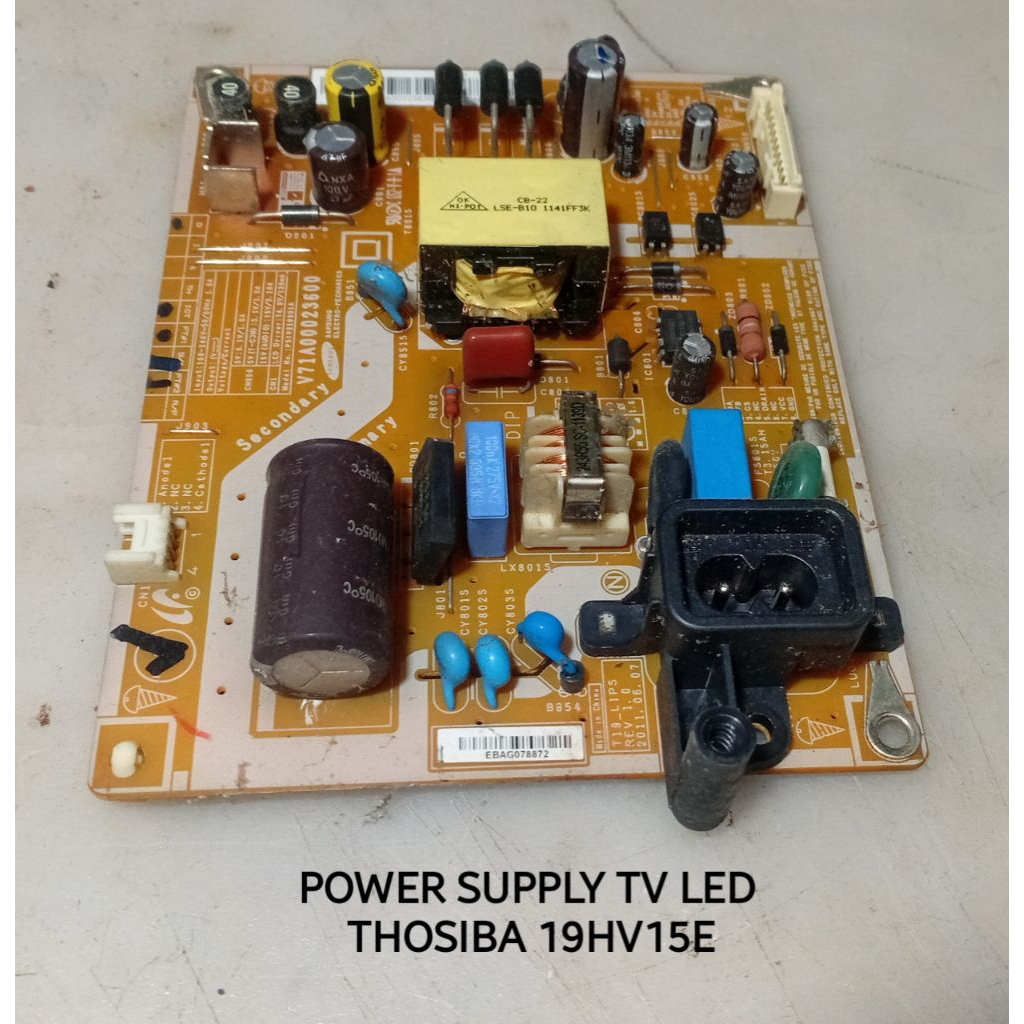 PSU POWER SUPPLY TV LED THOSIBA 19HV15E NORMAL