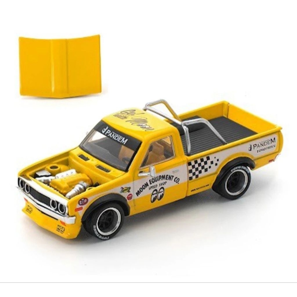Diecast Pop Race 1:64 Pandem Datsun 620 Pickup Truck  Mooneyes PR640250