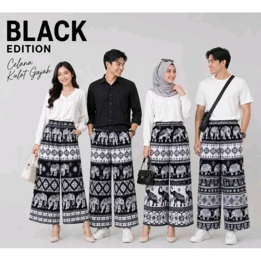[ PAKET USAHA ] CELANA KULOT MIHU-MIHU MOTIF GAJAH