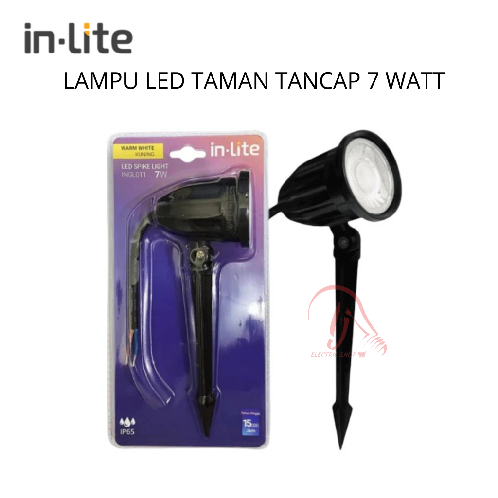 INLITE LAMPU LED TAMAN TANCAP 7 WATT KUNING WARM WHITE DAN PUTIH WHITE 7 W LAMPU TANCAP TAMAN LAMPU 