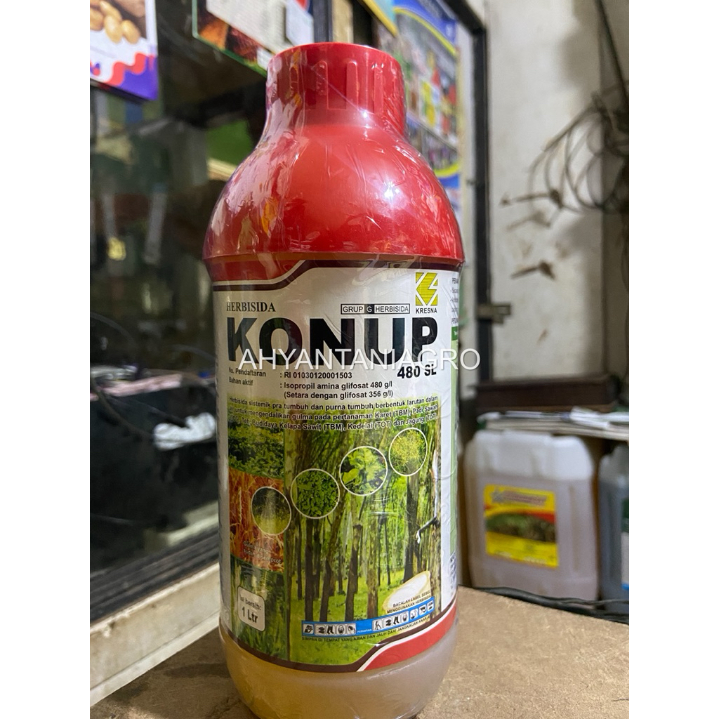 racun rumput/herbisida KONUP 480 SL, kemasan 1 liter