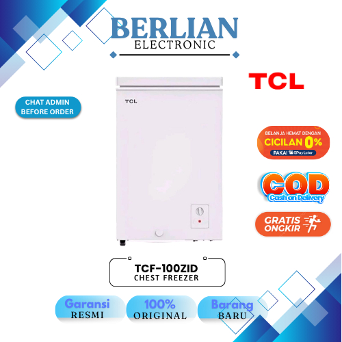 TCL TCF-100ZID CHEST FREEZER 100 LITER KULKAS DAGING BOX TCF 100 ZID 100L