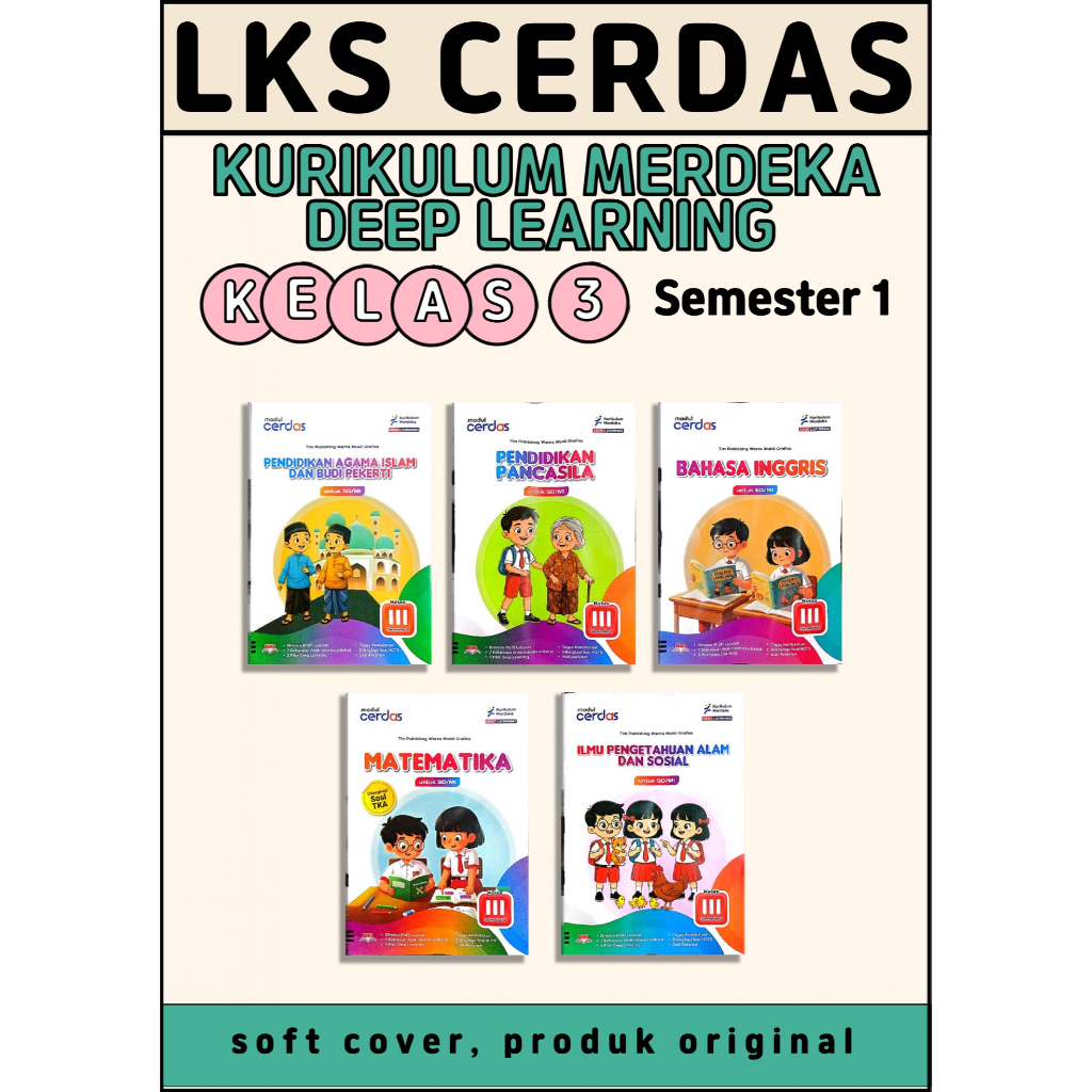 LKS CERDAS KELAS 3 SD SEMESTER 1 KURIKULUM MERDERKA (PT Warna Mukti Grafika) (2026)