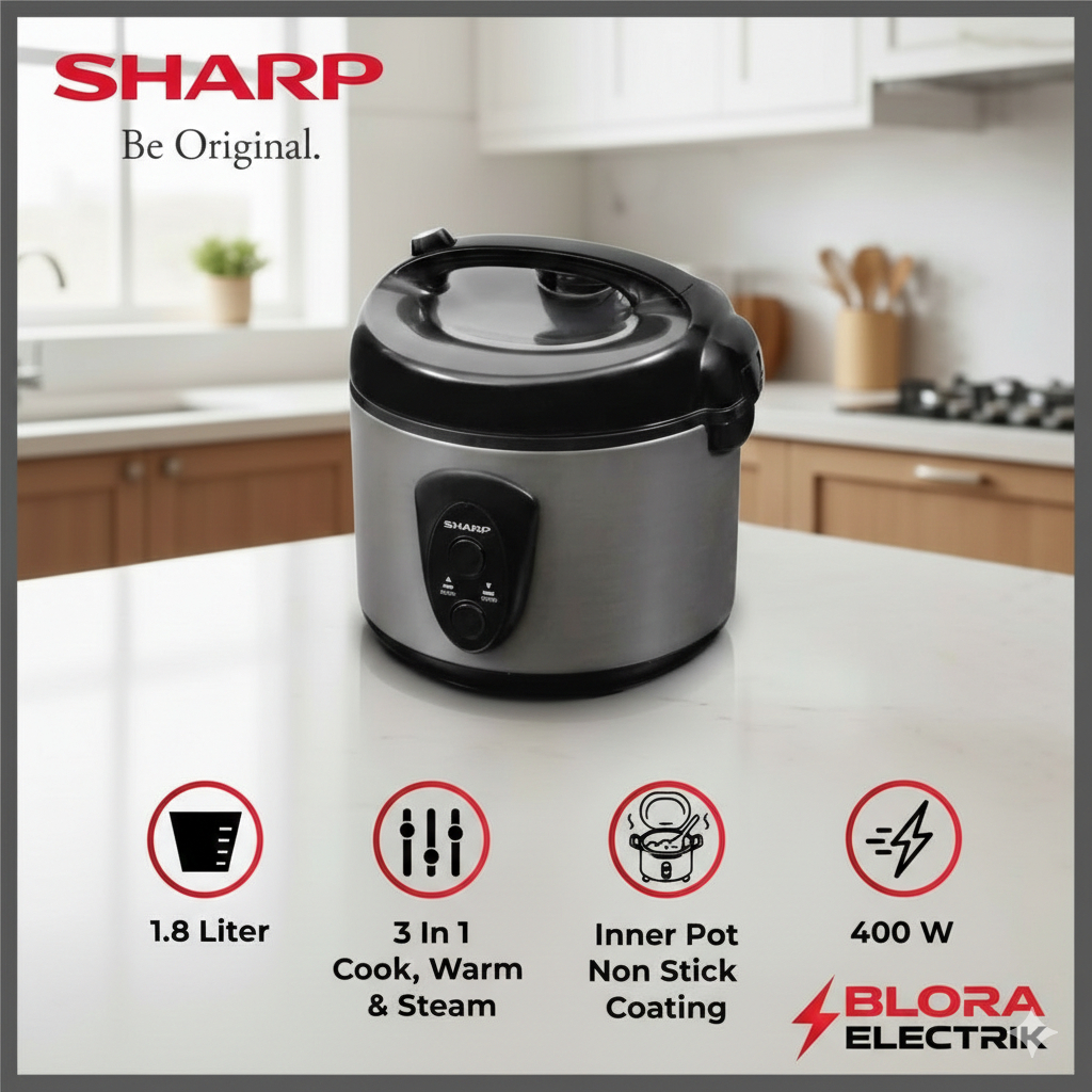 Sharp Magic Com KSN-18-MGSL 1.8 Liter SILVER Garansi Resmi-original
