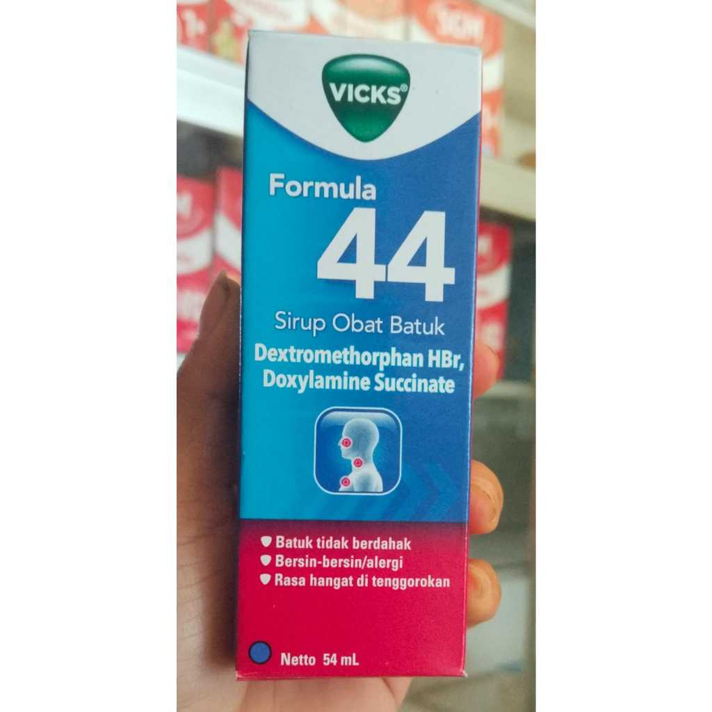 Sirup Obat Batuk Dewasa Vicks Formula 44 27ml - Meredakan Batuk Kering & Bersin