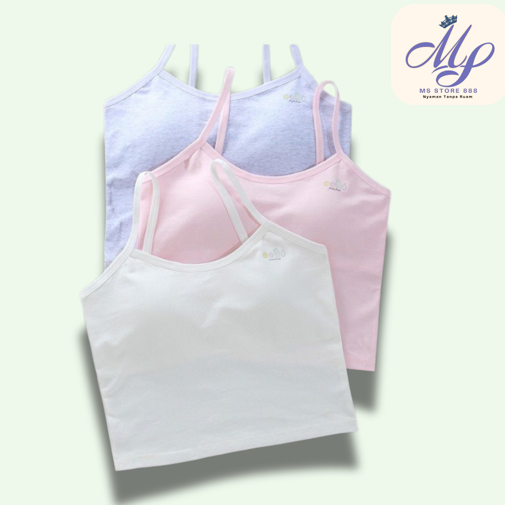 Singlet Busa Tali/Singlet Busa Anak Perempuan/Singlet Remaja/Pakaian Anak Perempuan