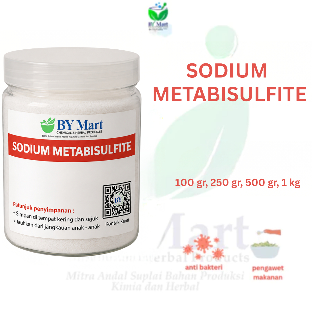 BY KIMIA & HERBAL - SMB Food grade 1kg / Sodium Metabisulfite / Sodium Metabisulphite / Sodium Metab