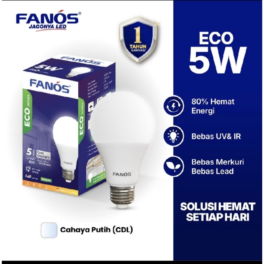 Lampu LED Fanos Eco 5 WATT