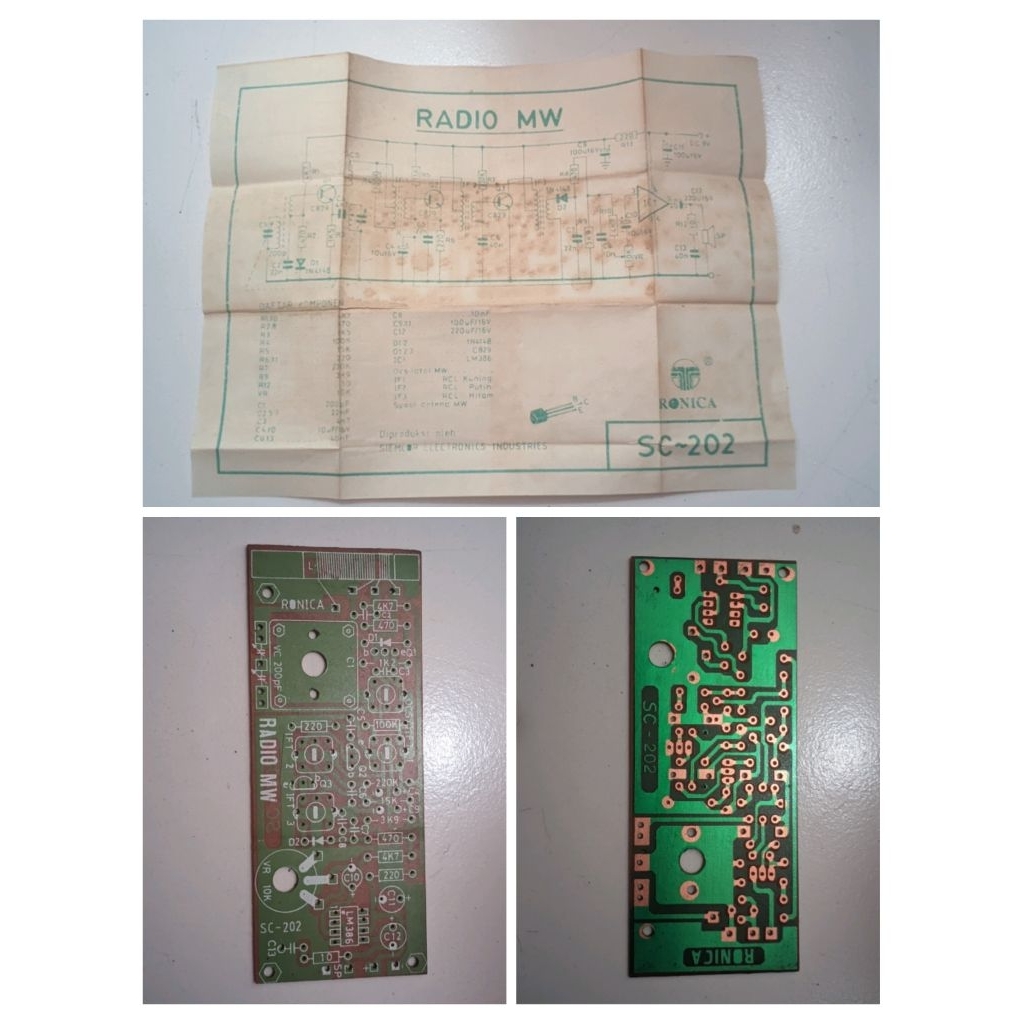 PCB + Skematik RADIO MW SC-202 RONICA