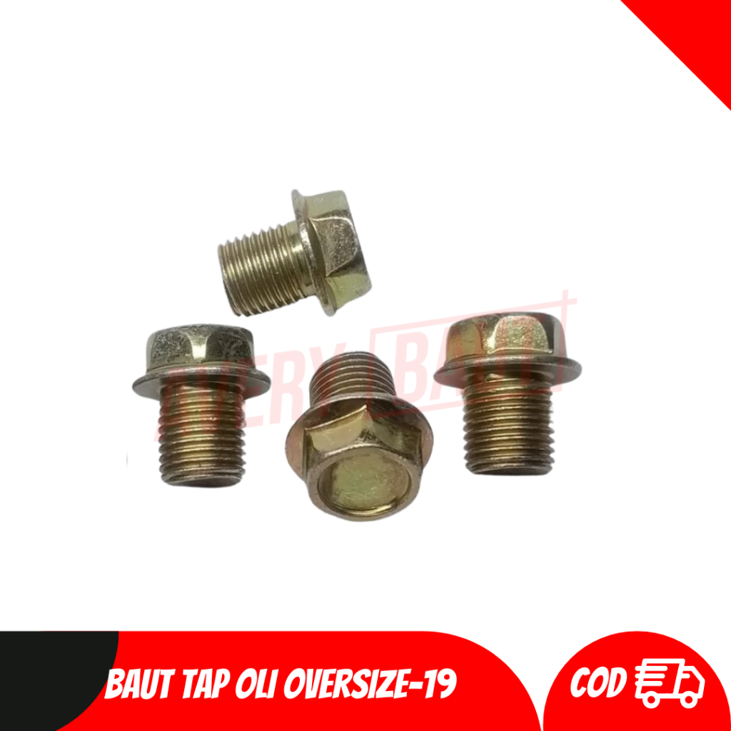 BAUT TAP OLI HONDA OVERSIZE KUNCI 19 DRAT KASAR