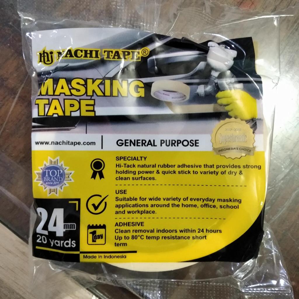 Lakban isolasi kertas lem masking tape 1" 24mm 24 mm daimaru nachi kirin