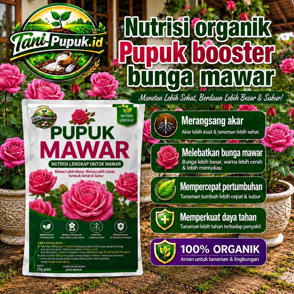 Pupuk Nutrisi Bunga Mawar untuk segala jenis mawar
