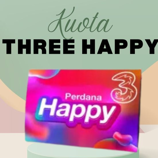 Voucher kartu perdana tri paket data kuota internet(exp 2029)