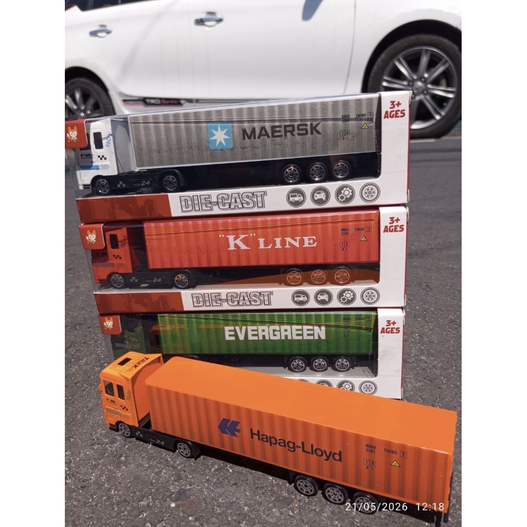 HY521 Diecast Truck Kontainer Box Miniatur Diecast Truk Container