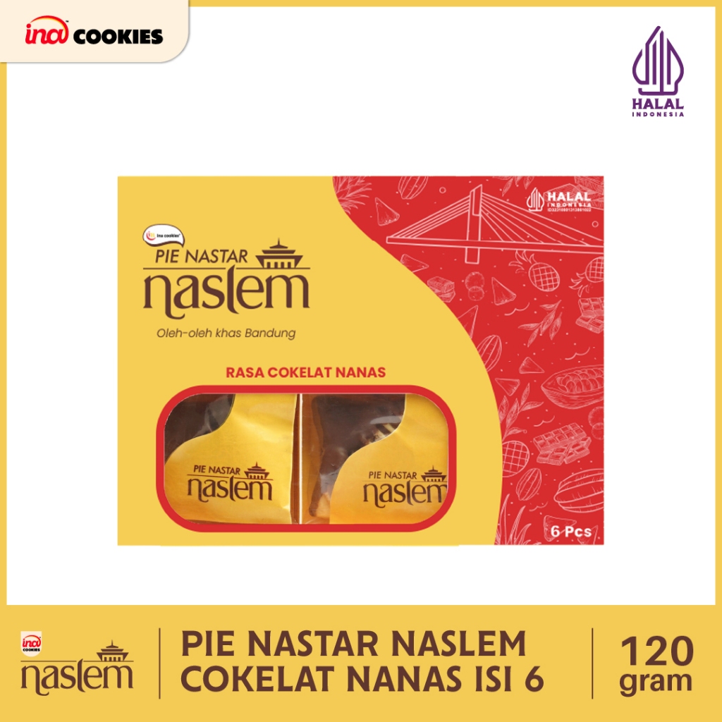 Pie Nastar Naslem Coklat Nanas isi 6 pcs Oleh-Oleh Bandung by Ina Cookies
