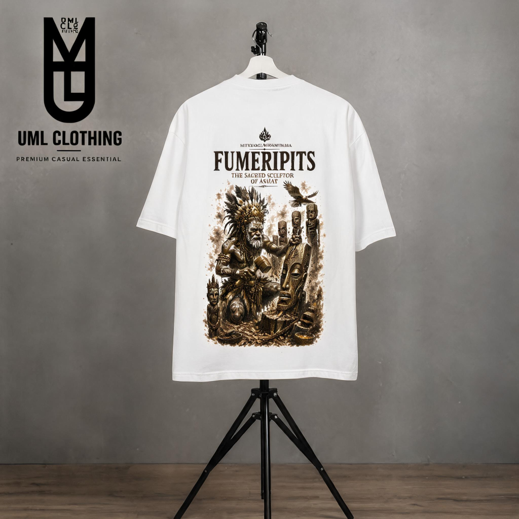 UML Fumeripits The Sacred Sculptor of Asmat Kaos Hoodie Singlet Pria Wanita Cotton Allsize Mitologi 