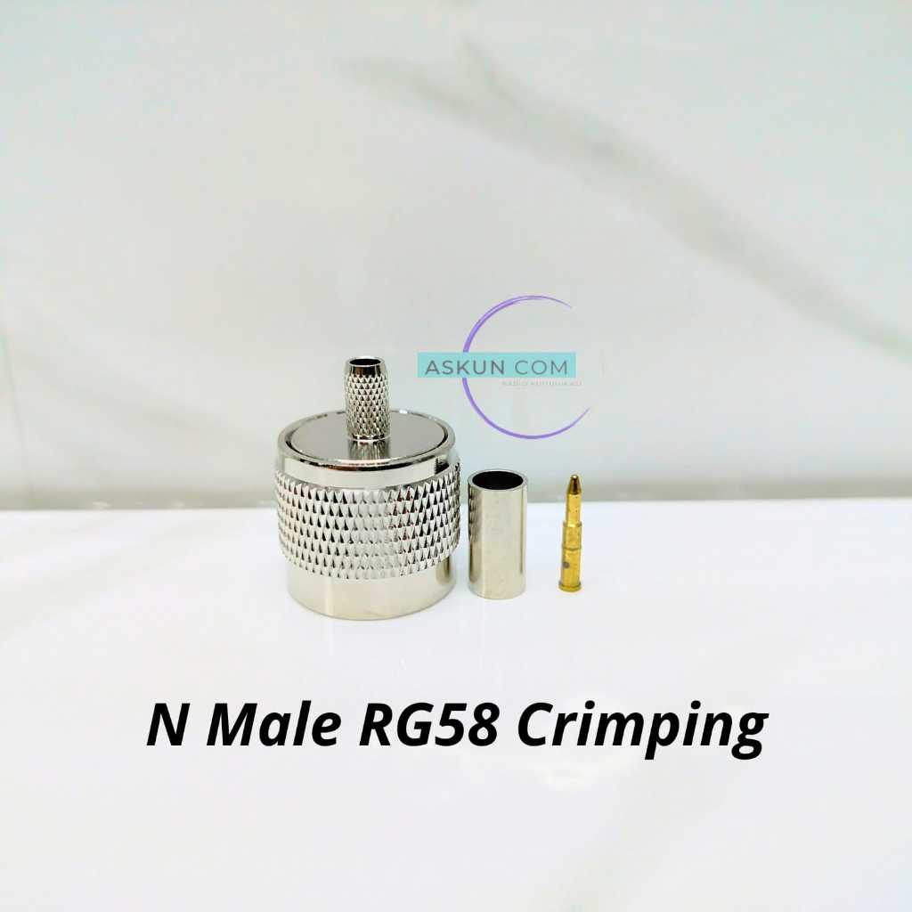 Konektor N Male RG58 Crimping