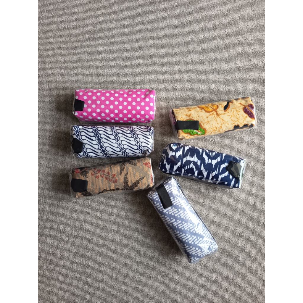 Tempat Pensil Batik Wadah Alat Tulis Batik Handmade Tas Penyimpanan Mini Hadiah Dompet Motif Pouch T
