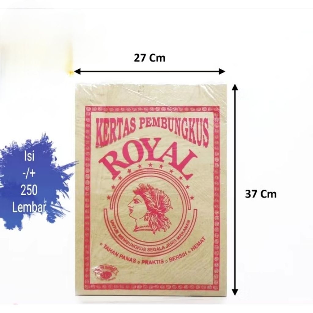 kertas Nasi Coklat Warteg Uduk / KERTAS NASI UDUK / KERTAS WARTEQ MEREK ROYAL  250 Lembar