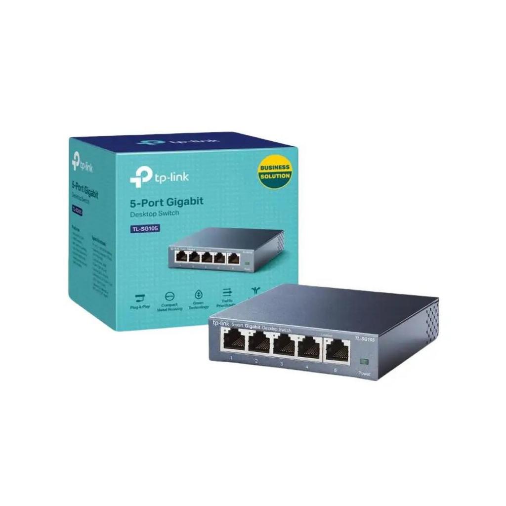 TP-Link TL-SG105 | 5 Port Gigabit Switch | Ethernet Unmanaged Switch | Plug & Play | Wall Mounting -