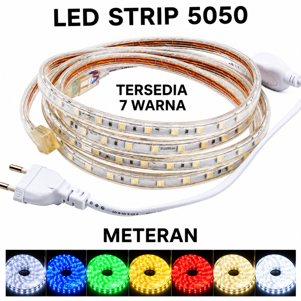 LAMPU LED STRIP 5050 SMD PER METER / LED STRIP 5050 SMD METERAN