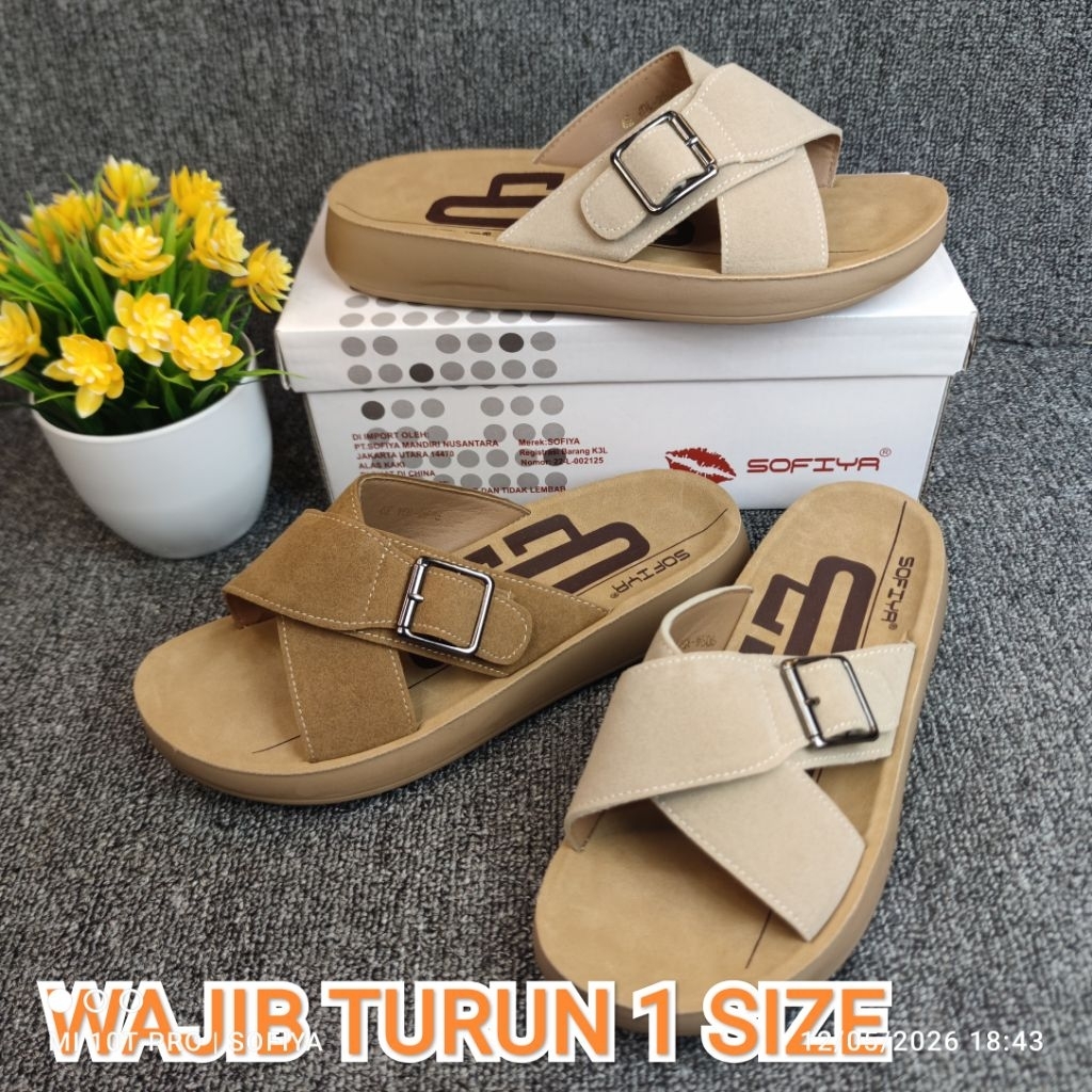 [BISA COD] SOFIYA ORI 9094 10A SANDAL WANITA IMPORT / SENDAL WEDGES / SANDAL WEDGE 3CM