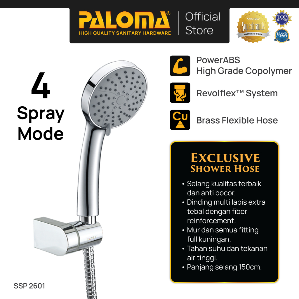 PALOMA SSP 2401 Shower Set Handshower Mandi Hand Shower Kepala Shower Head Air Paket
