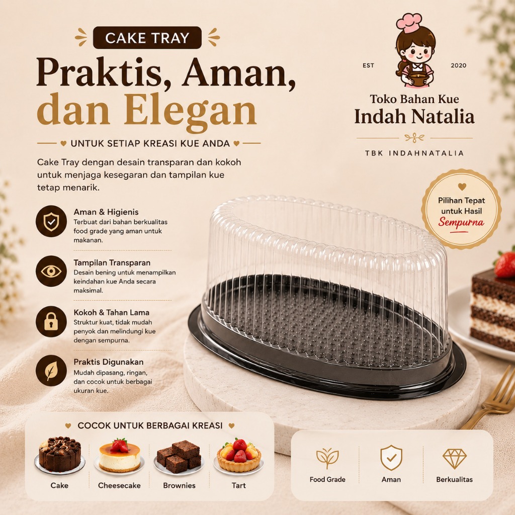 [10pcs] Mika Kue Tray Oval / Cake Tray Oval / Mika Cake Tray Oval Cheese Cake