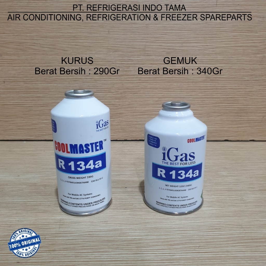 iGas Coolmaster R134A 290Gr + 340Gr / Refrigerant R 134A - R134 A 290 Gram + 340 Gram - R 134 A
