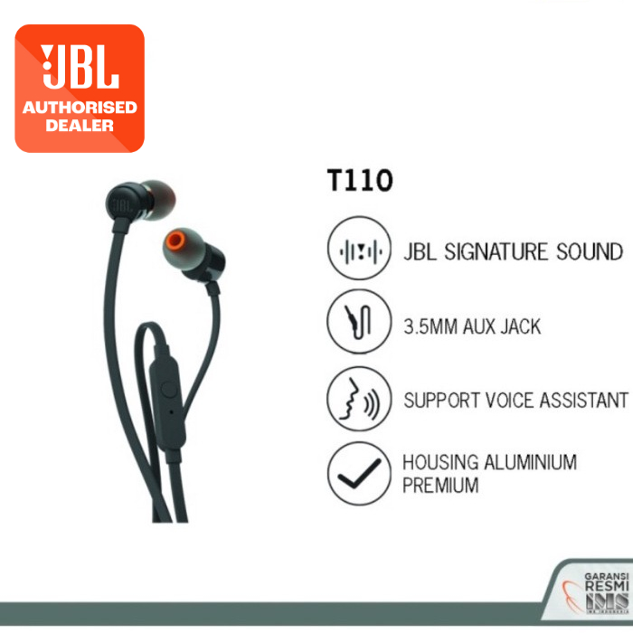JBL T110 / C150SI Wired Earphone Headset Super Bass - Original Resmi IMS