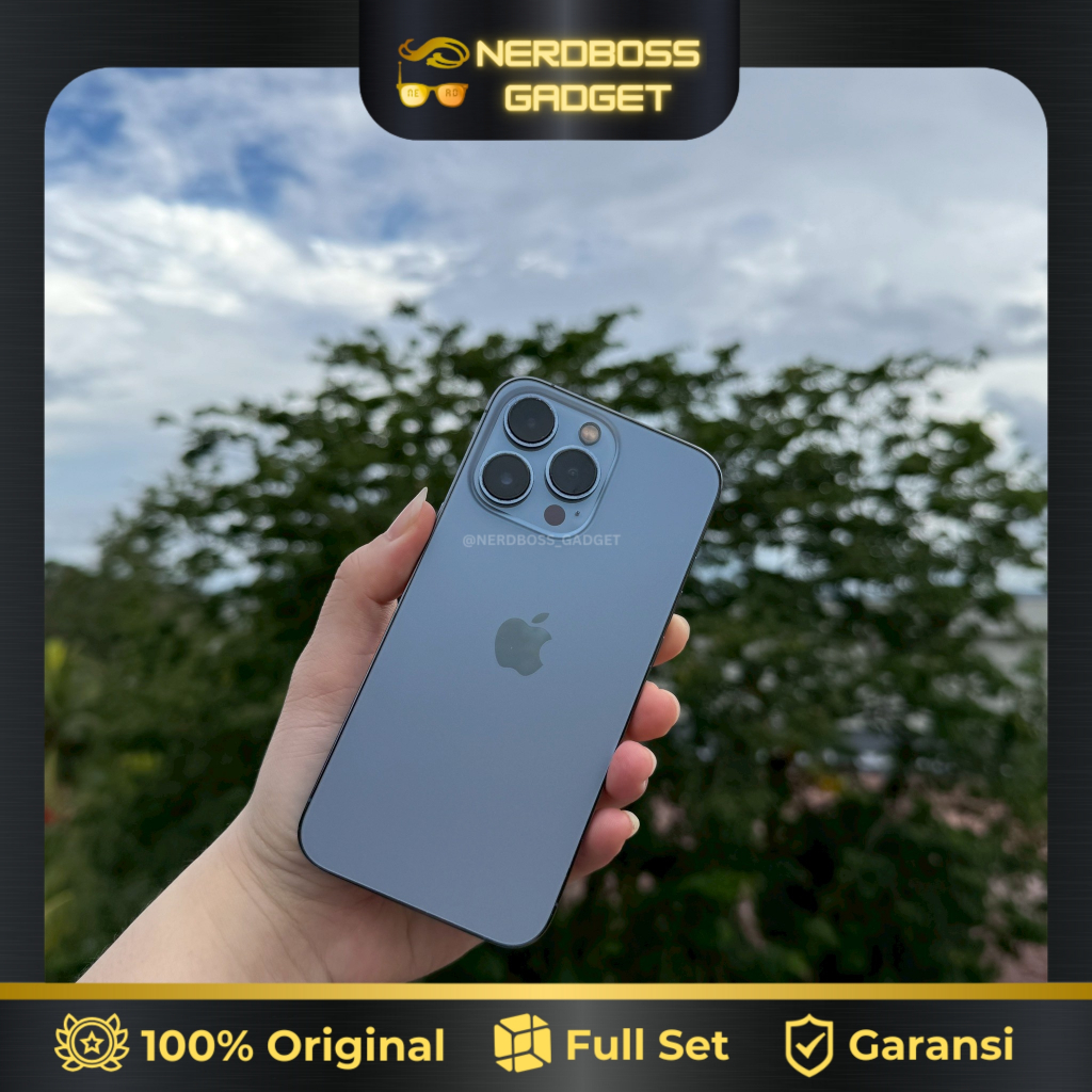 APPLE IPHONE 13 PRO SIERRA BLUE 256GB ORIGINAL MULUS MANTAP FULLSET GES