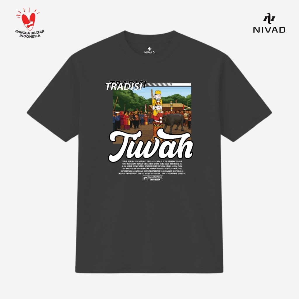 Nivad Kaos Baju Upacara Tradisional Kalimantan Tengah Tiwah