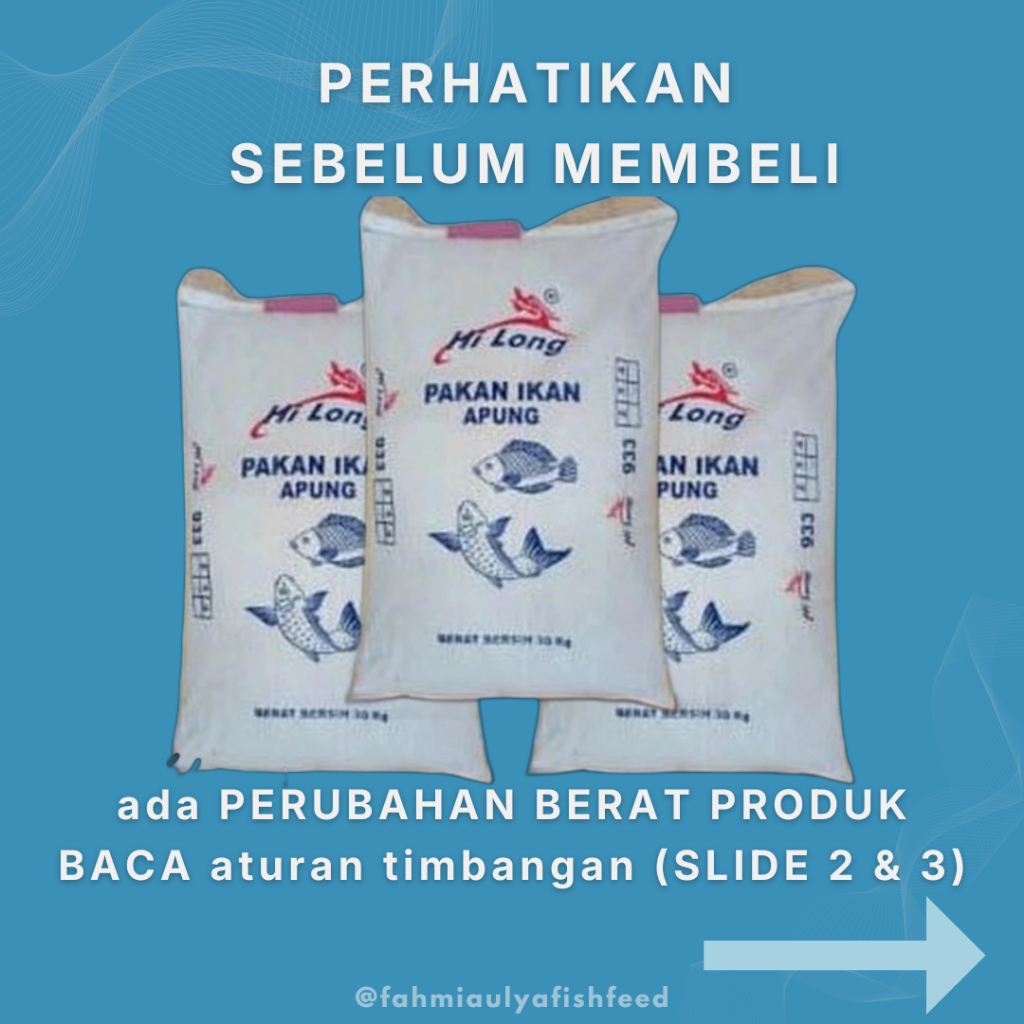 (KEMASAN 10 KG) HILONG 933 SERIES -2 -3 PROTEIN 28% PAKAN APUNG IKAN BANDENG, LELE, MUJAER, NILA | H