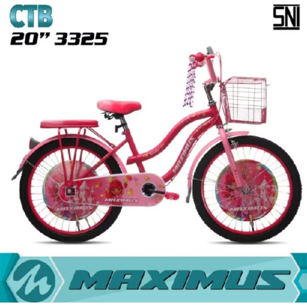 SEPEDA ANAK CEWEK SEPEDA MINI UKURAN 20 MAXIMUS 3325