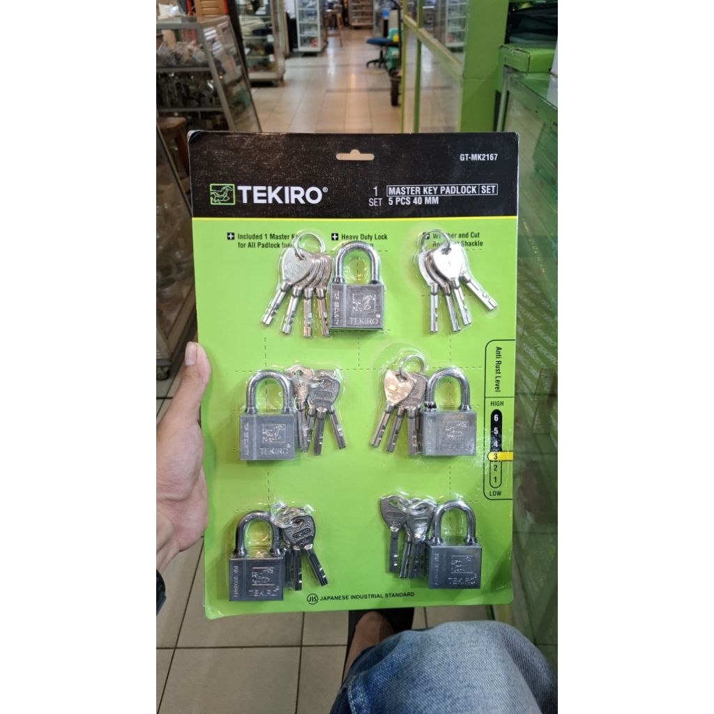 Gembok Master Key Set 5 pcs 40 mm Tekiro / Gembok Rumah Toko