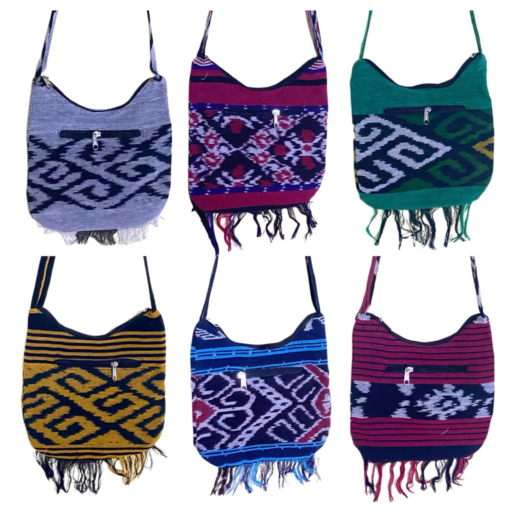 Tas Selempang Tenun Etnik Kecil Mini Motif Ethnic Lombok Toraja Dayak Kalimantan Bali NTT