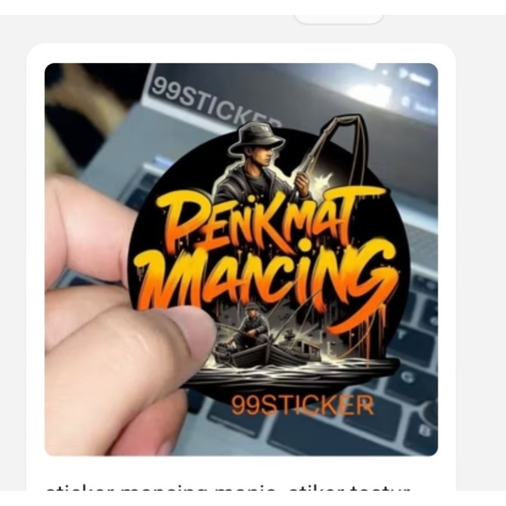 stiker mancing nama sendiri