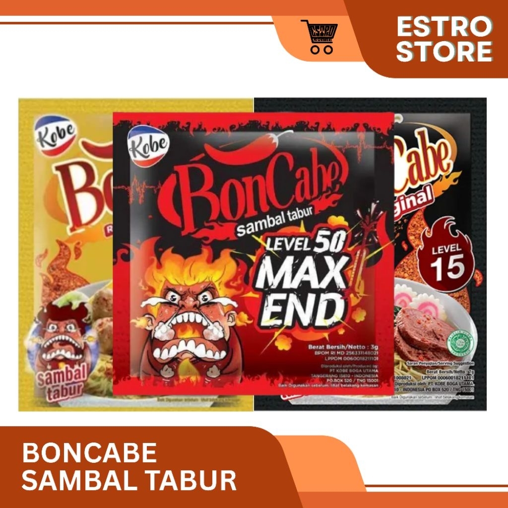 BonCabe Sachet Bubuk Cabai Sachet Praktis level 10 15 30 50