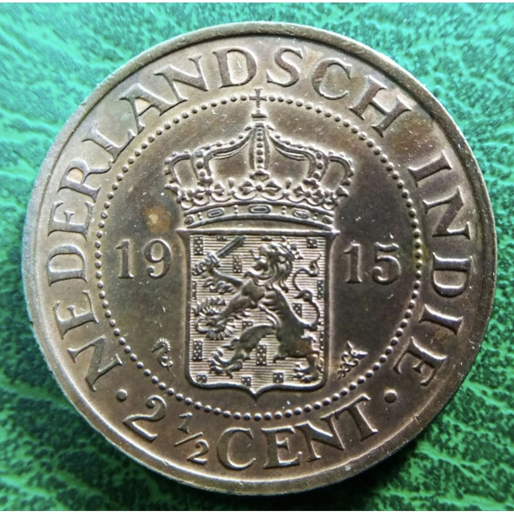 uang koin 2,5 cent BENGGOL/ nederland indie 1945 bersih kinclong asli