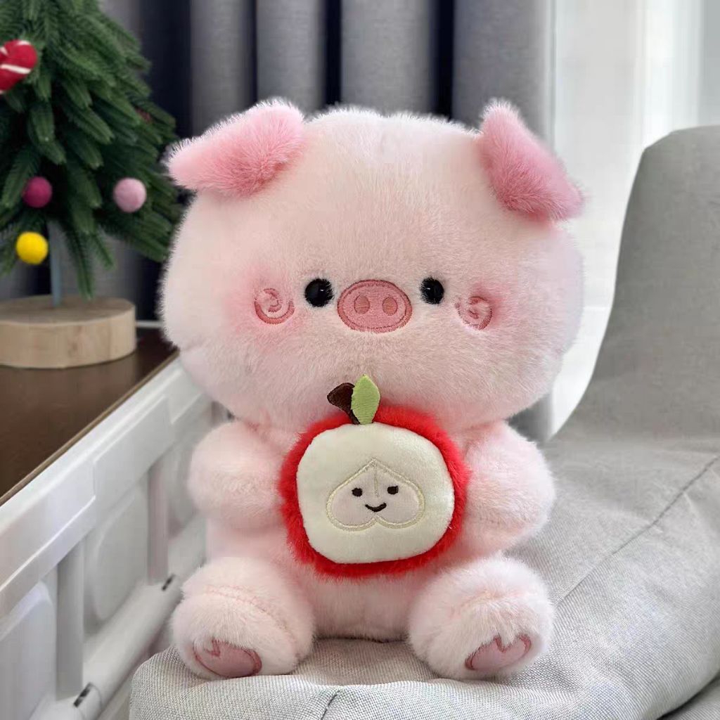 Boneka piggy lucu Boneka piggy apel