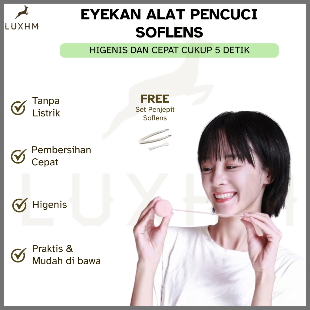Eyekan Cactus manual Softlens Cleaner - Alat Pembersih Softlens tarik Manual Rotation Dua Arah Wadah
