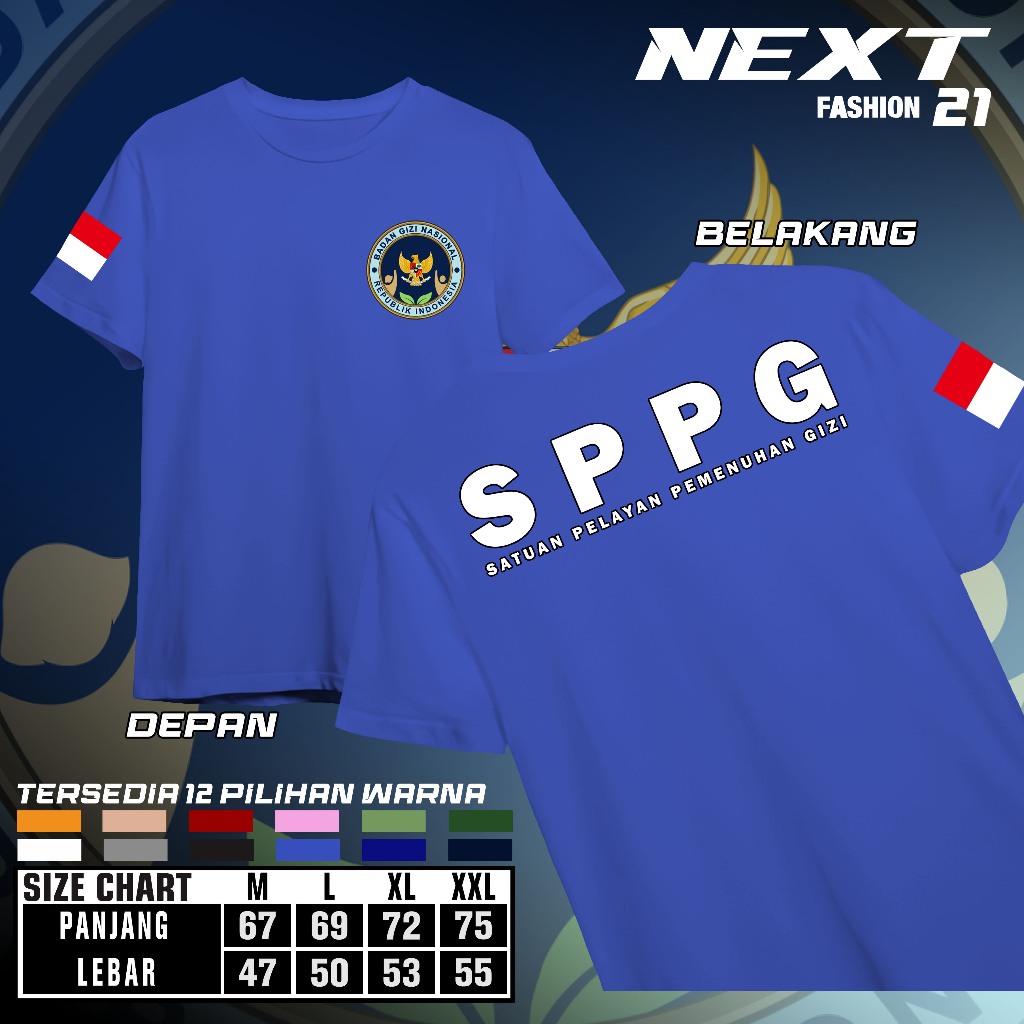 Kaos SPPG Badan Gizi Nasional Kaos MBG Seragam MBG